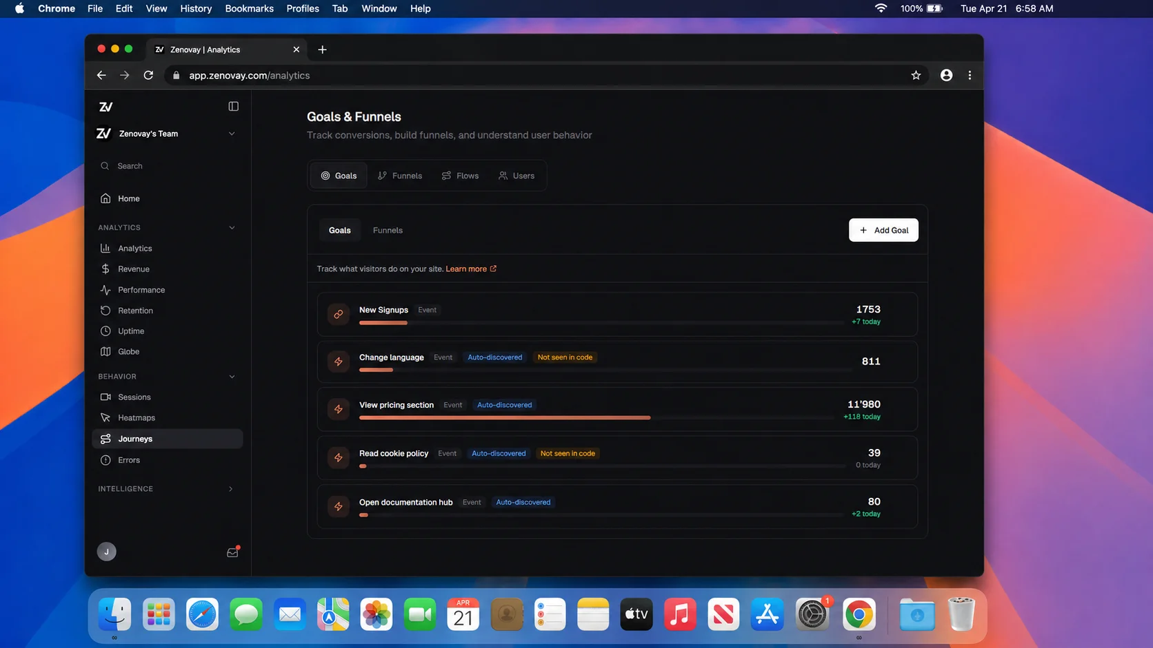 Goals and conversion tracking on a Mac